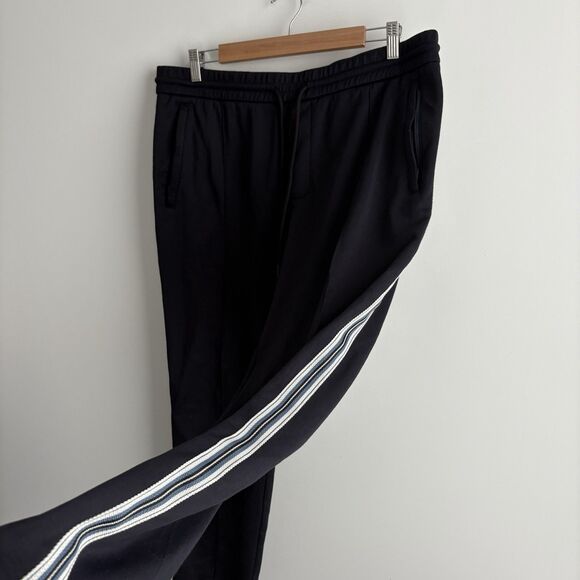 Vince Black Performance Jacket and Joggers with White Stripes track suit. - Picture 8 of 11